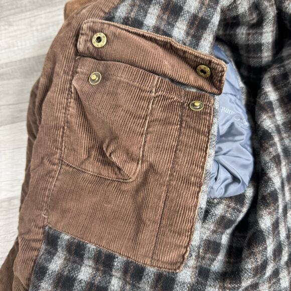 Columbia Barn Chore Jacket Coat Corduroy Collar Workwear Medium Pockets Tan - Picture 6 of 12